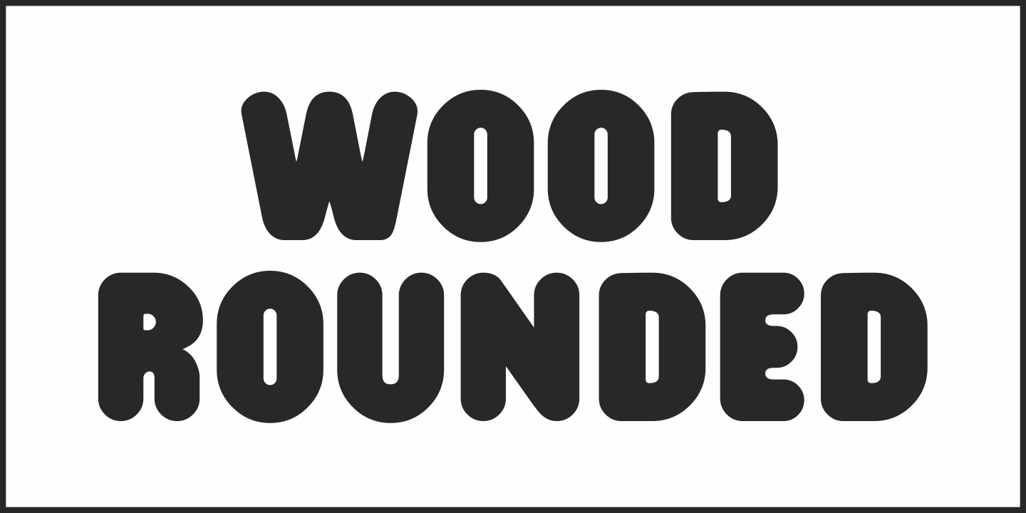 Пример шрифта Wood Rounded JNL Regular
